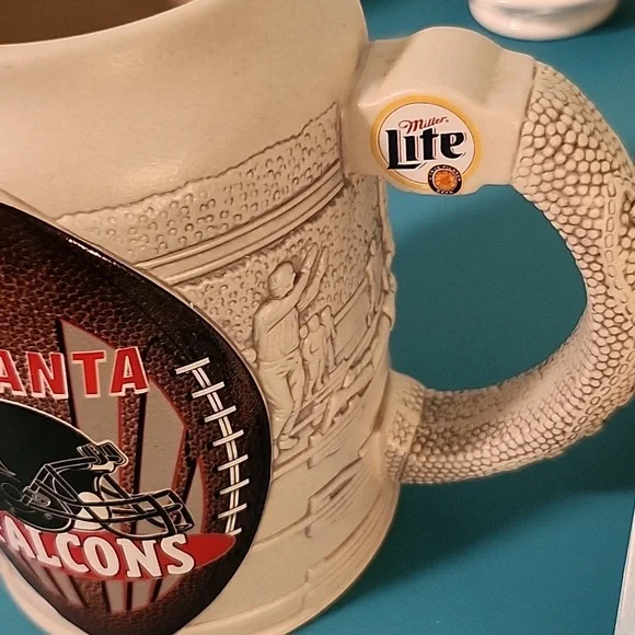 Vintage 1999 Atlanta Falcons beer stein stoneware Mug 6" height - Picture 3 of 6
